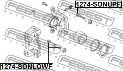 Febest 1274-SONUPF - Vadīkla, Bremžu suports ps1.lv