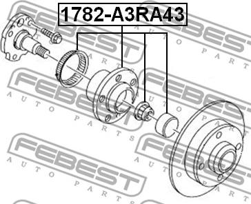 Febest 1782-A3RA43 - Riteņa rumba ps1.lv