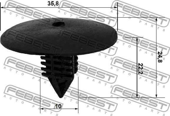 Febest 88570-003 - Moldings / aizsarguzlika ps1.lv