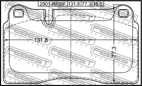 Febest 2901-RRIIIF - Bremžu uzliku kompl., Disku bremzes ps1.lv