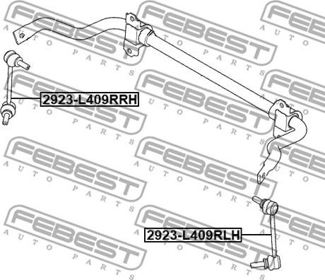 Febest 2923-L409RRH - Stiepnis / Atsaite, Stabilizators ps1.lv