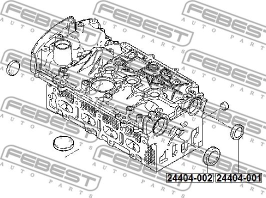 Febest 24404-001 - Korķis, Divplecu sviras ass-Montāžas urbums ps1.lv