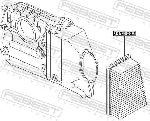 Febest 2442-002 - Gaisa filtrs ps1.lv