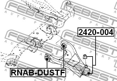 Febest 2420-004 - Balst / Virzošais šarnīrs ps1.lv