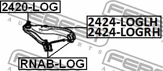 Febest 2420-LOG - Balst / Virzošais šarnīrs ps1.lv