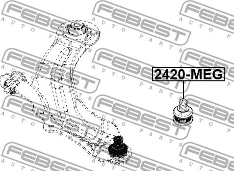 Febest 2420-MEG - Balst / Virzošais šarnīrs ps1.lv