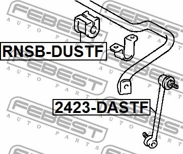 Febest 2423-DASTF - Stiepnis / Atsaite, Stabilizators ps1.lv