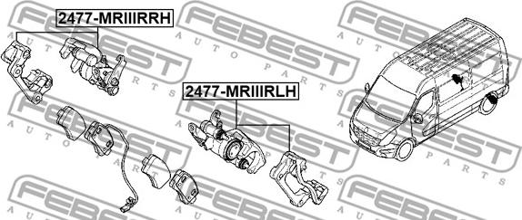 Febest 2477-MRIIIRLH - Bremžu suports ps1.lv