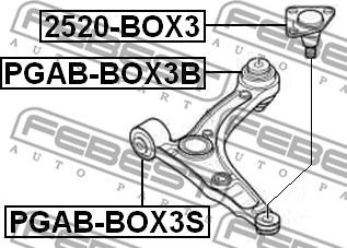 Febest PGAB-BOX3B - Piekare, Šķērssvira ps1.lv