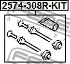 Febest 2574-308R-KIT - Vadīkla, Bremžu suports ps1.lv