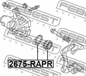 Febest 2675-RAPR - Remkomplekts, Bremžu suports ps1.lv