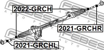 Febest 2022-GRCH - Aksiālais šarnīrs, Stūres šķērsstiepnis ps1.lv