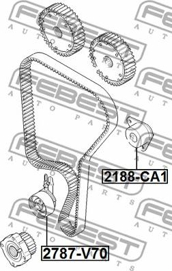 Febest 2188-CA1 - Parazīt / Vadrullītis, Zobsiksna ps1.lv