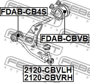 Febest 2120-CBVLH - Balst / Virzošais šarnīrs ps1.lv