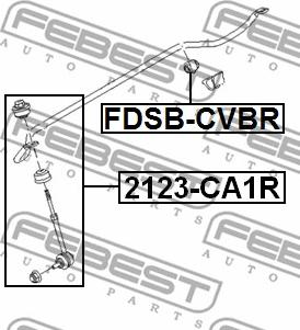 Febest 2123-CA1R - Stiepnis / Atsaite, Stabilizators ps1.lv