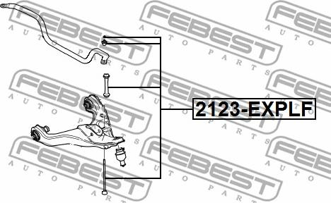 Febest 2123-EXPLF - Stiepnis / Atsaite, Stabilizators ps1.lv
