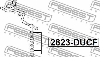 Febest 2823-DUCF - Stiepnis / Atsaite, Stabilizators ps1.lv