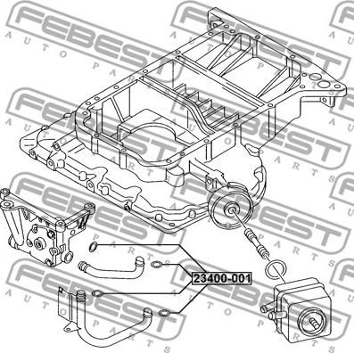 Febest 23400-001 - Blīve, Eļļas sūknis ps1.lv