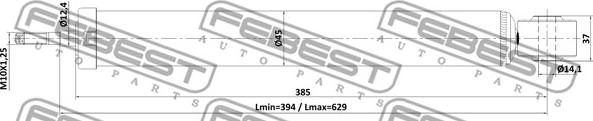 Febest 23110-005R - Amortizators ps1.lv