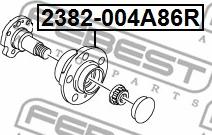 Febest 2382-004A86R - Riteņa rumba ps1.lv