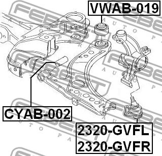 Febest 2320-GVFR - Balst / Virzošais šarnīrs ps1.lv