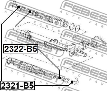 Febest 2321-B5 - Stūres šķērsstiepņa uzgalis ps1.lv