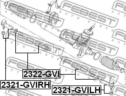 Febest 2321-GVILH - Stūres šķērsstiepņa uzgalis ps1.lv