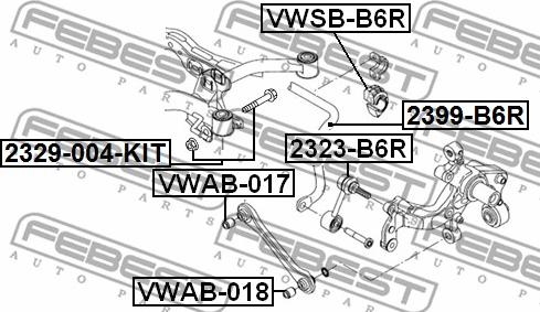 Febest 2323-B6R - Stiepnis / Atsaite, Stabilizators ps1.lv