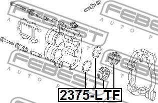 Febest 2375-LTF - Remkomplekts, Bremžu suports ps1.lv