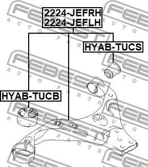 Febest 2224-JEFRH - Neatkarīgās balstiekārtas svira, Riteņa piekare ps1.lv