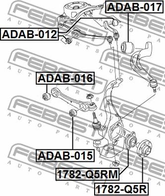 Febest ADAB-016 - Piekare, Šķērssvira ps1.lv