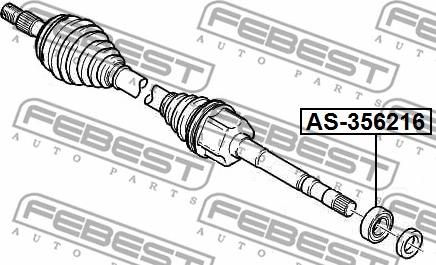 Febest AS-356216 - Gultnis, Piedziņas vārpsta ps1.lv