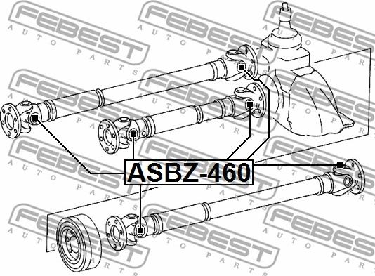 Febest ASBZ-460 - Šarnīrs, Garenvārpsta ps1.lv