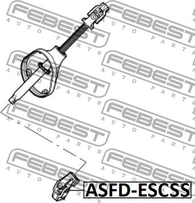 Febest ASFD-ESCSS - Stūres sviras vārpsta ps1.lv