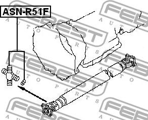 Febest ASN-R51F - Šarnīrs, Garenvārpsta ps1.lv