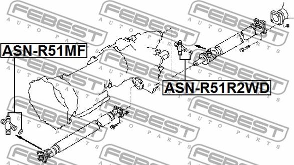 Febest ASN-R51MF - Šarnīrs, Garenvārpsta ps1.lv