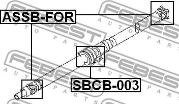 Febest ASSB-FOR - Šarnīrs, Garenvārpsta ps1.lv