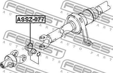 Febest ASSZ-077 - Šarnīrs, Garenvārpsta ps1.lv