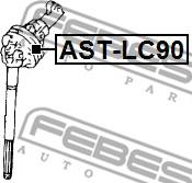 Febest AST-LC90 - Šarnīrs, Stūres sviras vārpsta ps1.lv