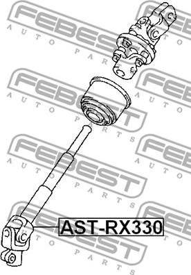 Febest AST-RX330 - Stūres sviras vārpsta ps1.lv