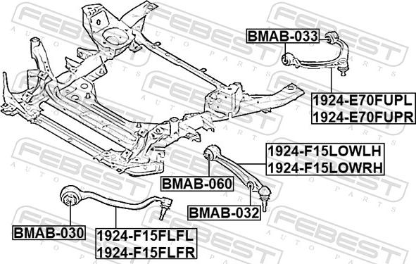 Febest BMAB-060 - Piekare, Šķērssvira ps1.lv