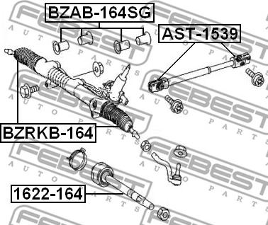 Febest BZRKB-164 - Putekļusargs, Stūres iekārta ps1.lv