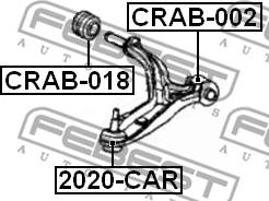 Febest CRAB-018 - Piekare, Šķērssvira ps1.lv