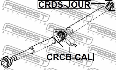 Febest CRDS-JOUR - Šarnīrs, Garenvārpsta ps1.lv