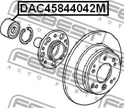 Febest DAC45844042M - Riteņa rumbas gultnis ps1.lv