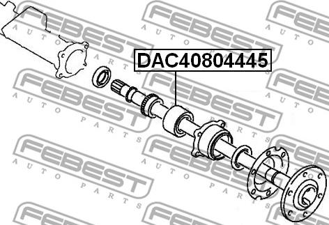 Febest DAC40804445 - Riteņa rumbas gultnis ps1.lv