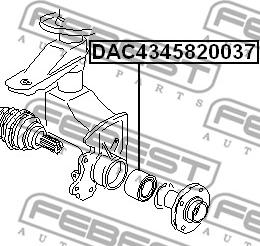 Febest DAC4345820037 - Riteņa rumbas gultnis ps1.lv