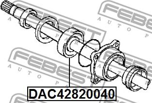 Febest DAC42820040 - Riteņa rumbas gultnis ps1.lv