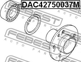 Febest DAC42750037M - Riteņa rumbas gultnis ps1.lv