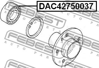 Febest DAC42750037 - Riteņa rumbas gultnis ps1.lv